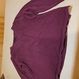 Lands' End Burgundy cotton sweater, XLP